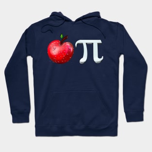 Apple Pi - funny physics mathematics student maths teacher gift humor humour pun. Mathematical constant pi in 3d Hoodie